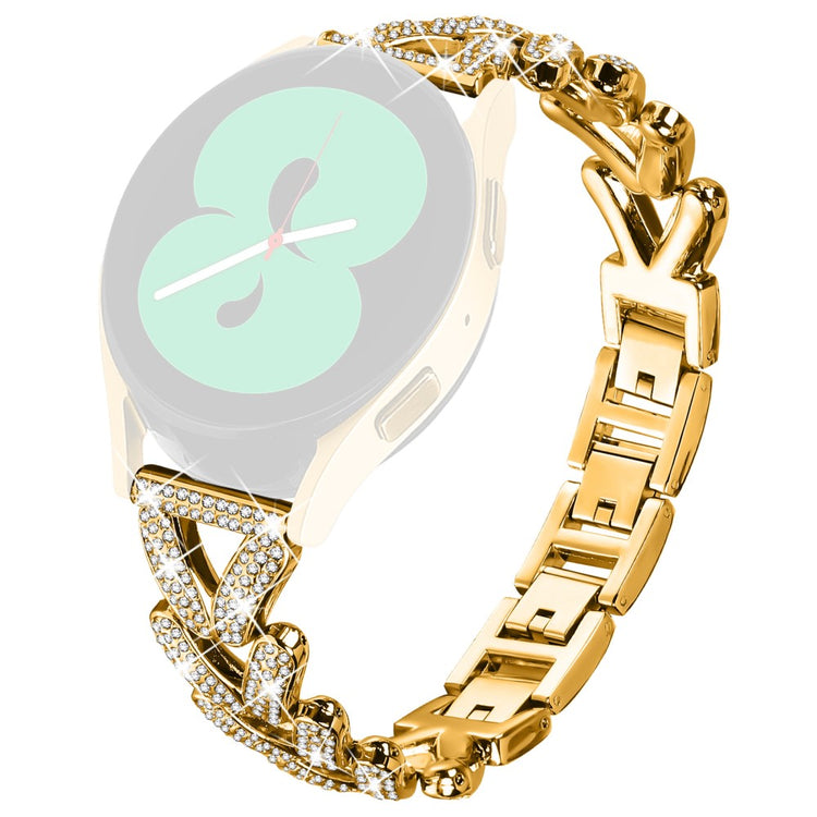 Metal Twisted Watch Band Rhinestone Decor Garmin Vivomove 3 / GarminMove 3 Watch Strap - Gold#serie_3