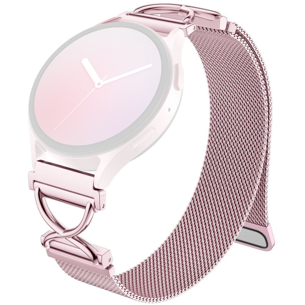 Garmin Instinct 2S Milanese Band Electroplated Stainless Steel Magnetic Watch Strap with X-Shaped Connector - Rose Pink#serie_3