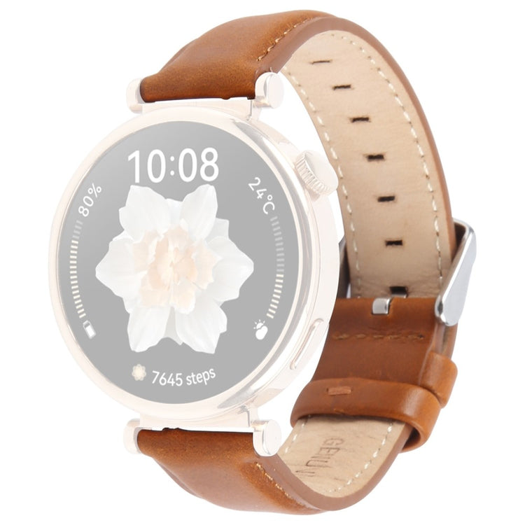 Garmin Lily 2 Active / Lily 2 Wrist Strap 14mm Top Layer Cowhide Leather Watch Band - Brown#serie_7