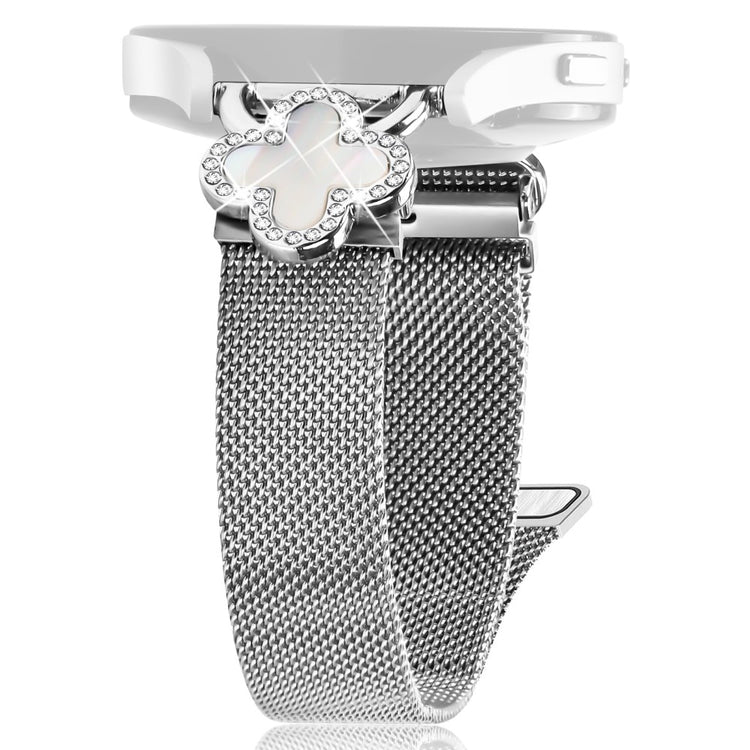 Garmin D2 Air X10 / Bounce Milanese Band Stainless Steel Magnetic Watch Strap with Clover Connector, Size: S - Silver / Colored#serie_1