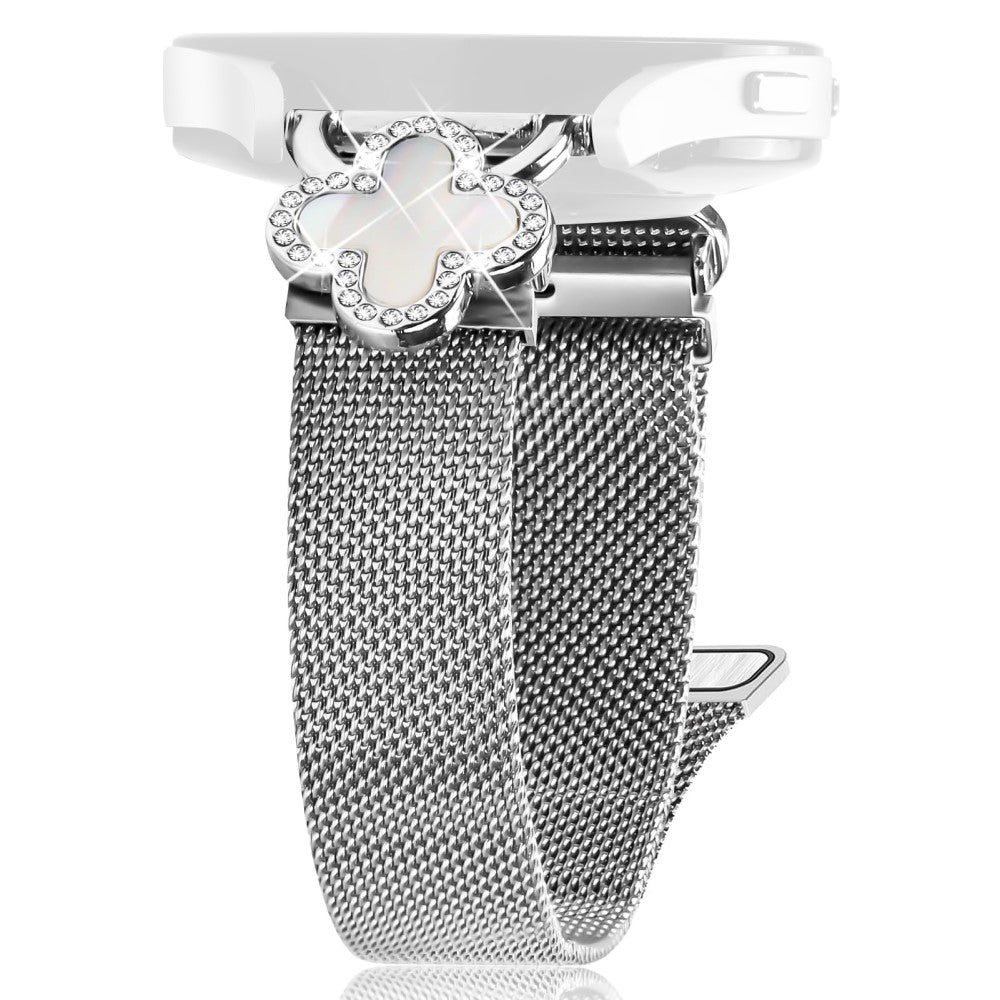 Huami Amazfit GTS 2 Milanese Band Electroplated Metal Watch Strap Clover Decor, Size: S - Silver  /  Colored#serie_1