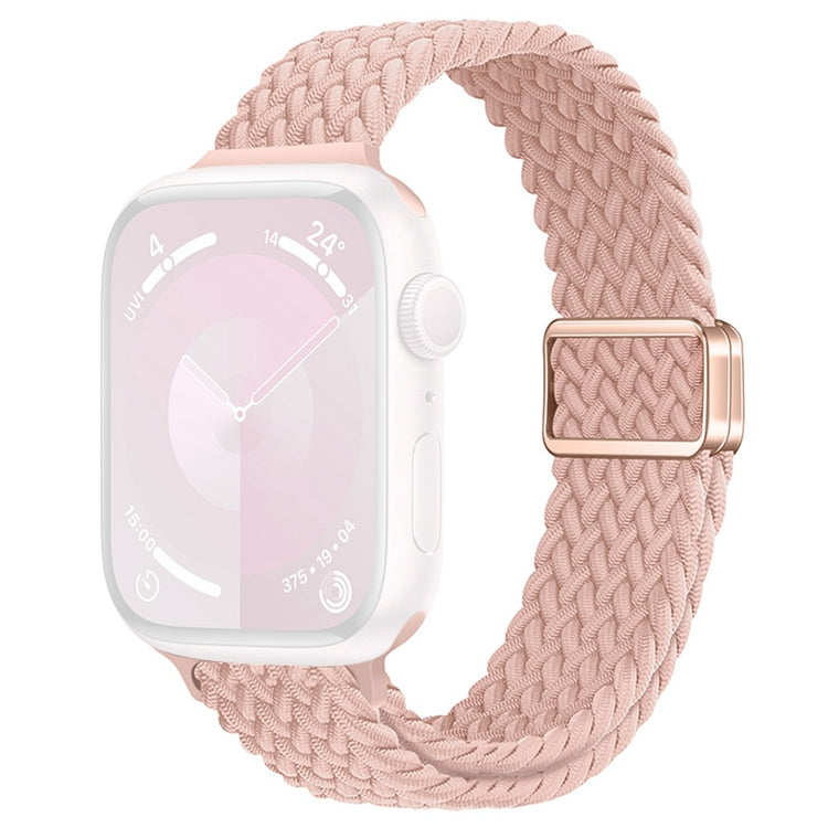KALEBOL Braided Watch Strap Apple Watch Series 10 46mm Magnetic Nylon Wristbands - Creamy Pink#serie_12