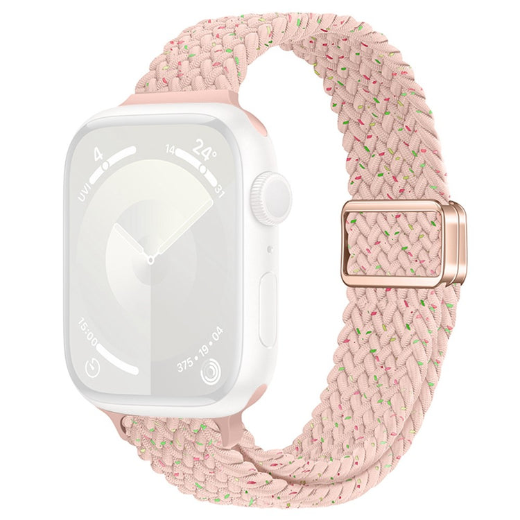KALEBOL Braided Watch Strap Apple Watch Series 10 46mm Magnetic Nylon Wristbands - Starlight Pink#serie_13