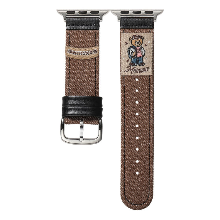 Denim Watch Band Apple Watch Series 10 46mm Retro Replacement Strap - Bear#serie_7