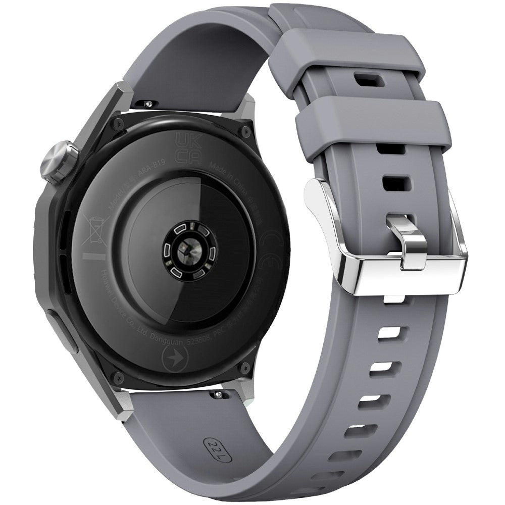 KALEBOL 22mm Silicone Watch Strap Samsung Galaxy Watch3 45mm / Huawei Watch GT 5 46mm / GT 5 Pro 46mm Wrist Band - Dark Grey#serie_1