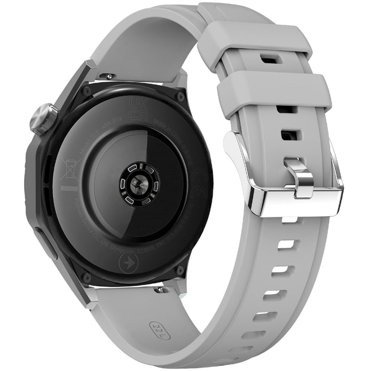KALEBOL 22mm Silicone Watch Strap Samsung Galaxy Watch3 45mm / Huawei Watch GT 5 46mm / GT 5 Pro 46mm Wrist Band - Light Grey#serie_10
