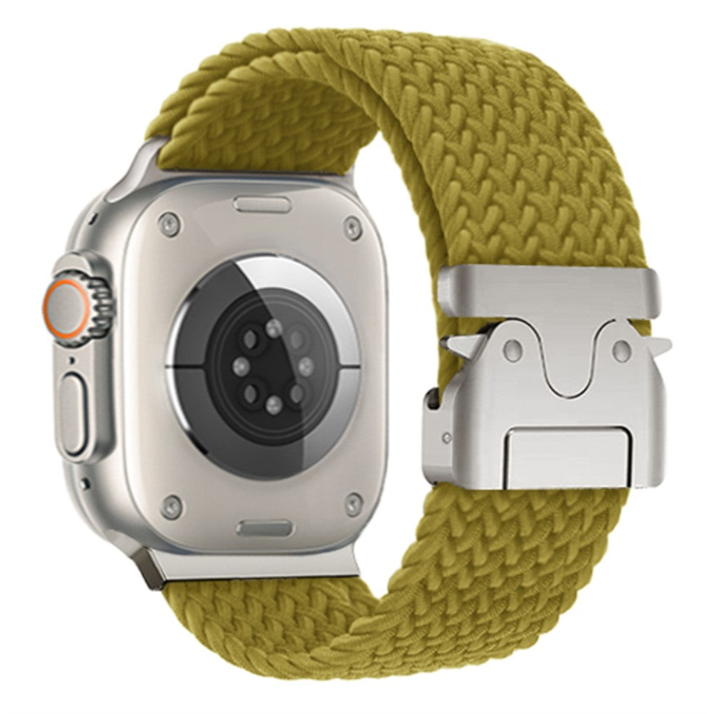 KALEBOL Nylon Braided Strap Apple Watch Series 10 46mm Band with Parachute Buckle - Yellowgreen#serie_1