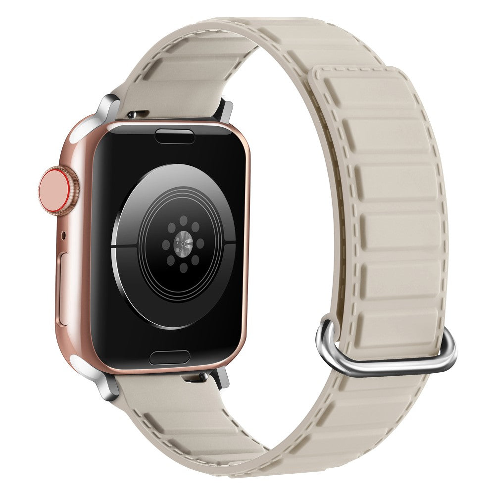 Silicone Strap Apple Watch Series 10 46mm Magnetic Buckle Watch Band - Starlight#serie_1