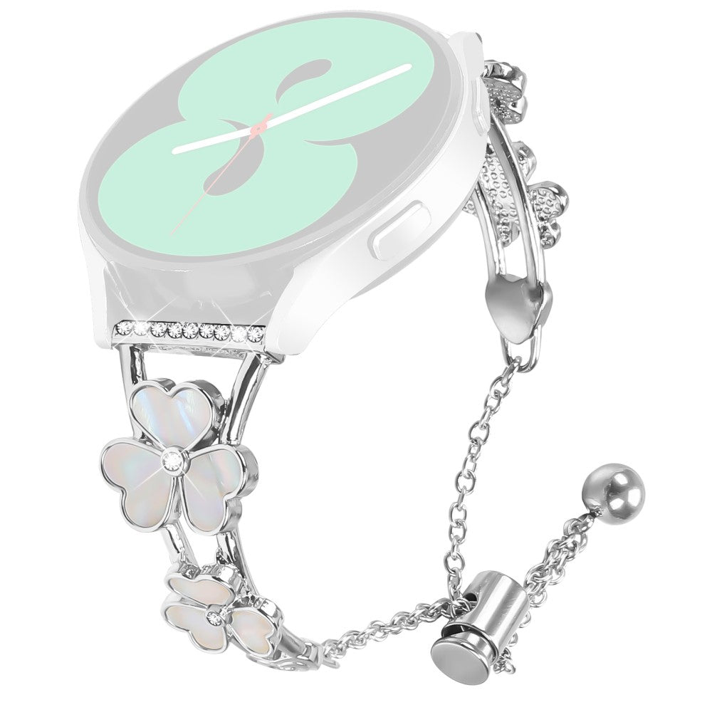 SyncUP Kids Watch Watchband Heart Clover Decor Silver Zinc Alloy Metal Strap#serie_1