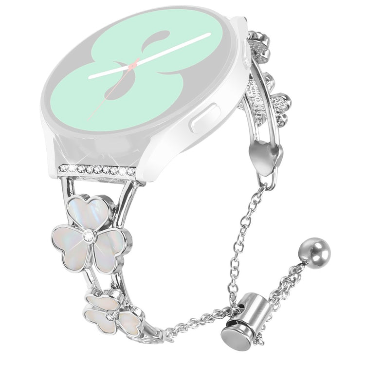 SyncUP Kids Watch Watchband Heart Clover Decor Silver Zinc Alloy Metal Strap#serie_1