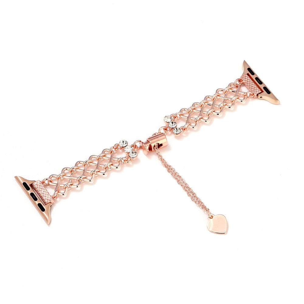 Braided Metal Strap Apple Watch Series 10 46mm Replacement Watch Band - Rose Gold#serie_1