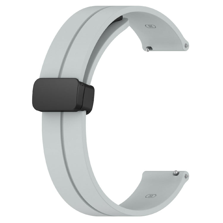 KALEBOL 22mm Magnetic Buckle Strap Samsung Galaxy Watch3 45mm / Huawei Watch GT 5 46mm / GT 5 Pro 46mm Silicone Watch Band - Light Grey#serie_11