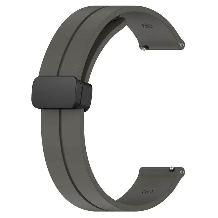 KALEBOL 22mm Magnetic Buckle Strap Samsung Galaxy Watch3 45mm / Huawei Watch GT 5 46mm / GT 5 Pro 46mm Silicone Watch Band - Dark Grey#serie_12