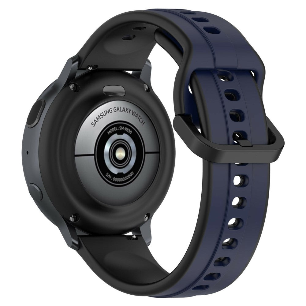 KALEBOL 20mm Silicone Watch Strap Dual Color Wrist Band - Midnight Blue+Black#serie_12
