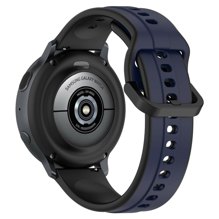 KALEBOL 20mm Silicone Watch Strap Dual Color Wrist Band - Midnight Blue+Black#serie_12