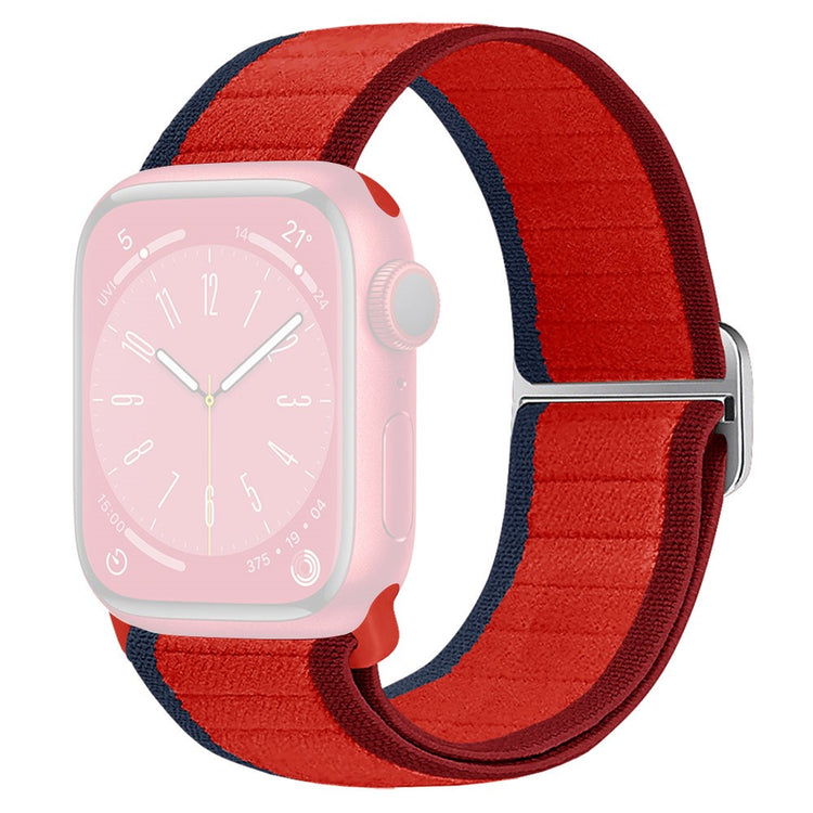 Watch Band Apple Watch Series 10 46mm Elastic Nylon Figure-8 Buckle Strap - Red#serie_4