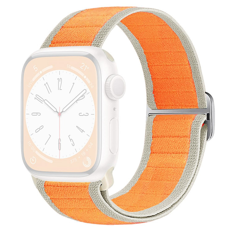 Watch Band Apple Watch Series 10 46mm Elastic Nylon Figure-8 Buckle Strap - Orange#serie_6