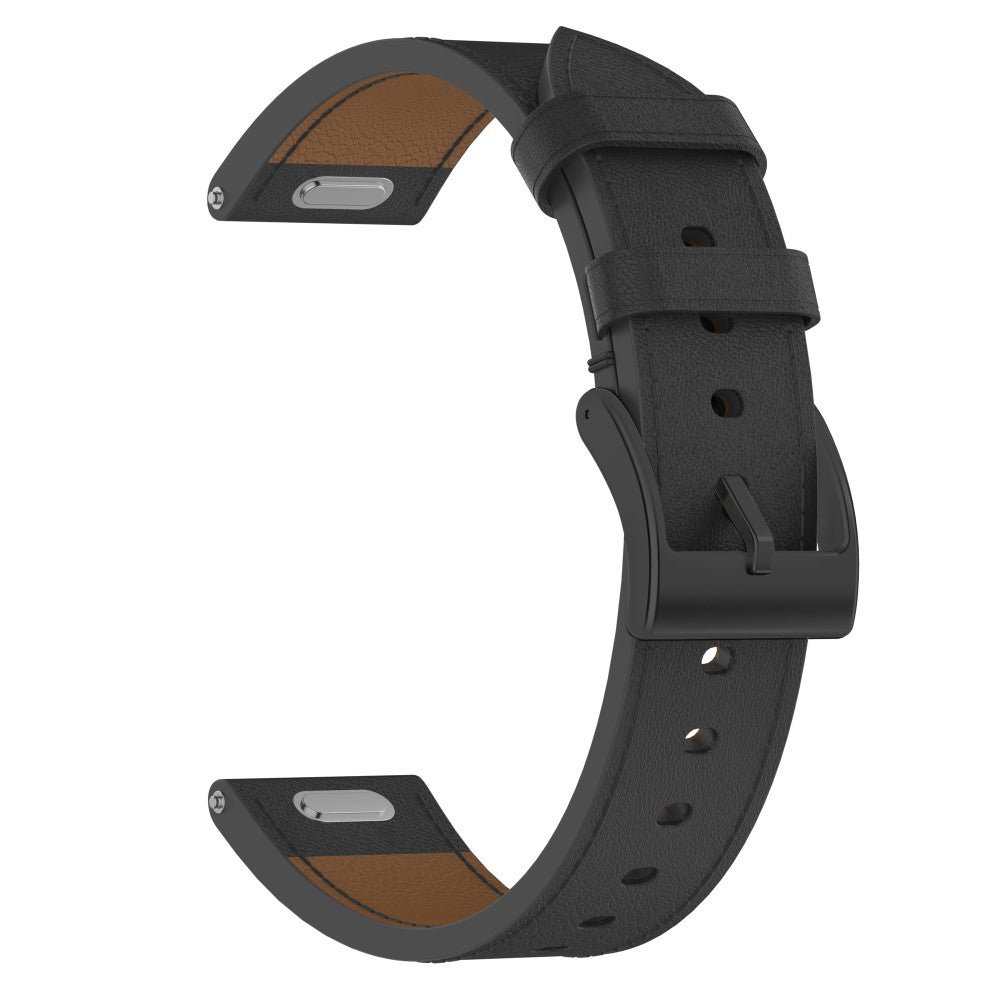Huawei Garmin Smartwatch Band 18mm Universal Top Layer Cowhide Leather Strap - Black#serie_3