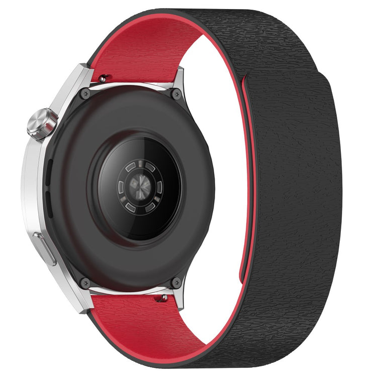 22mm Watch Band Huawei Watch GT 5 46mm Magnetic Silicone Strap - Black / Red#serie_2