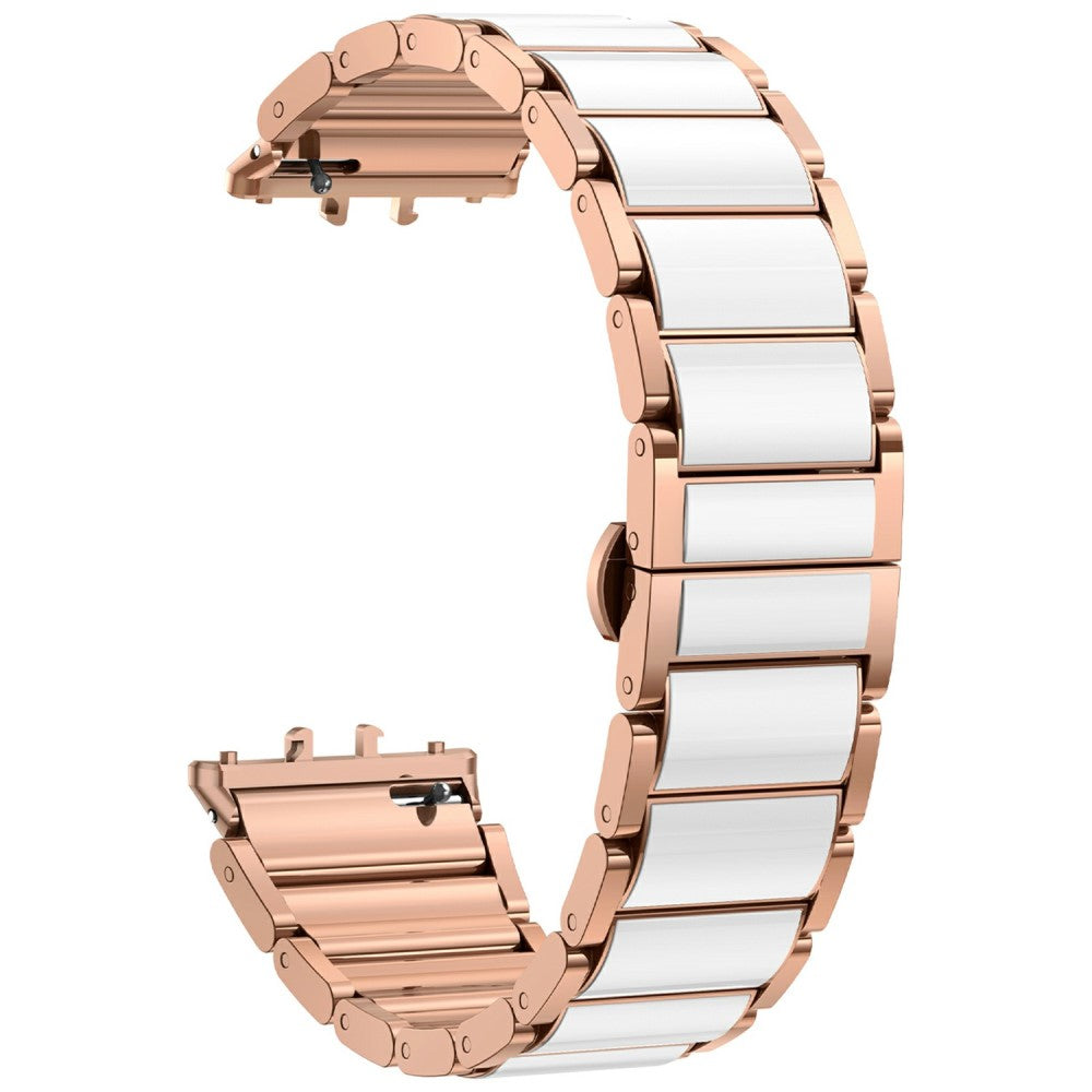 Samsung Galaxy Fit3 Watch Band Stainless Steel Ceramic-Like Finish Wrist Strap - Rose Gold#serie_1