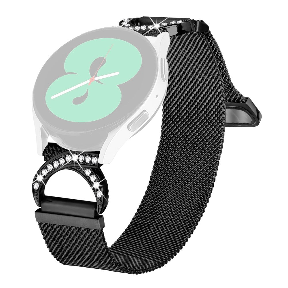 SyncUP Kids Watch Smart Watch Band Milanese Metal Strap Rhinestone Decor - Black#serie_1
