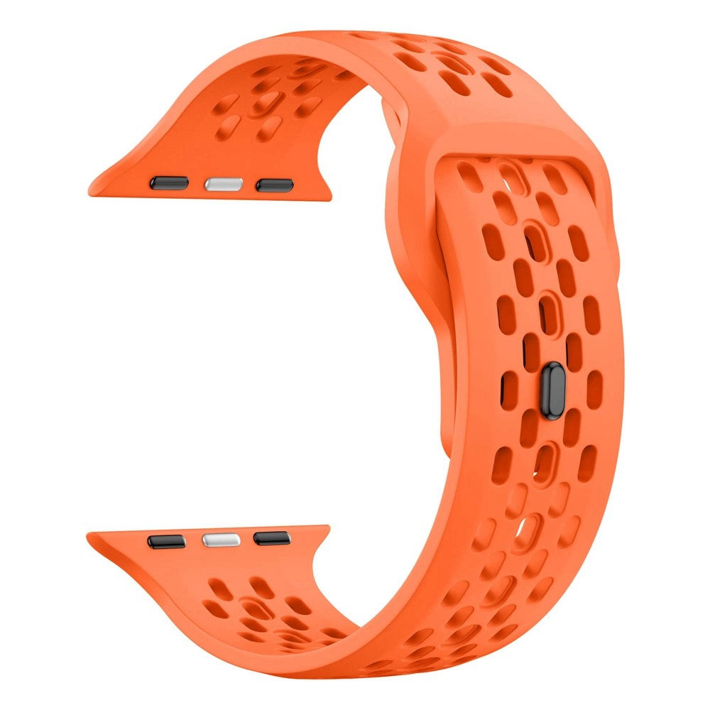 Watch Band Apple Watch Series 49mm - 45mm - 44mm - 42mm Holes Design Silicone Wrist Strap - Orange#serie_1