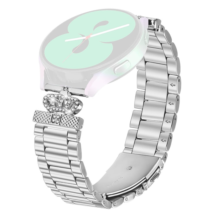 SyncUP Kids Watch Stainless Steel Strap Crown Shape Rhinestone Decor Silver Watch Band#serie_1