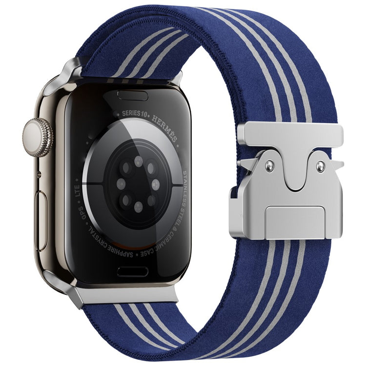 Watch Band Apple Watch Series 49mm - 45mm - 44mm - 42mm 3-Stripe Parachute Buckle Nylon Strap - Blue+White#serie_2