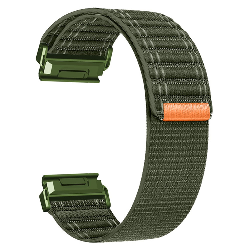 22mm Watchband Garmin Fenix 8 (47mm) / 7 / 6 / 5 Bands Titanium Nylon Loop Wrist Strap - Army Green#serie_1
