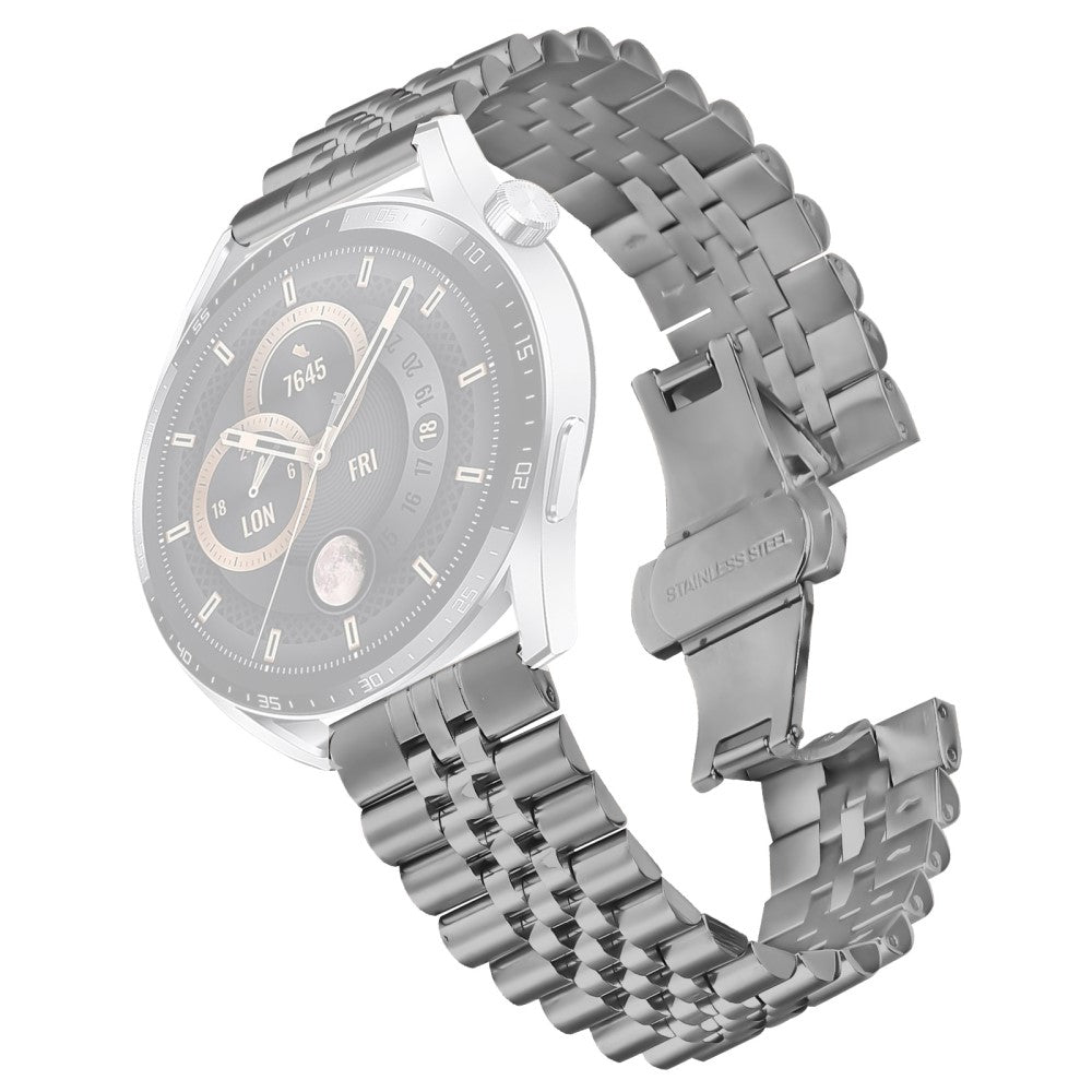 Huawei Watch 4 Pro / Watch 4 Wrist Band 5-Bead Stainless Steel Butterfly Clasp Watch Strap - Titanium#serie_7