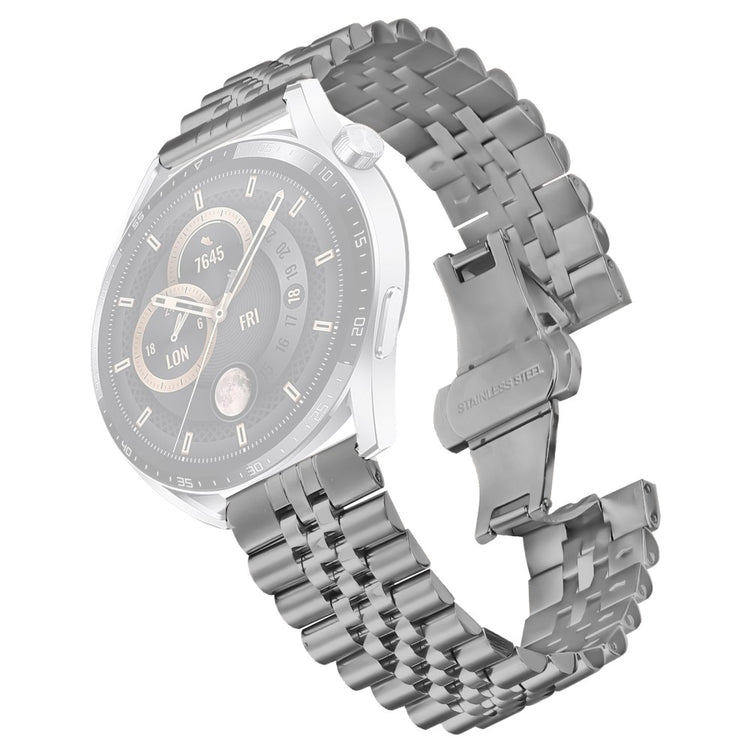 Huawei Watch 4 Pro / Watch 4 Wrist Band 5-Bead Stainless Steel Butterfly Clasp Watch Strap - Titanium#serie_7