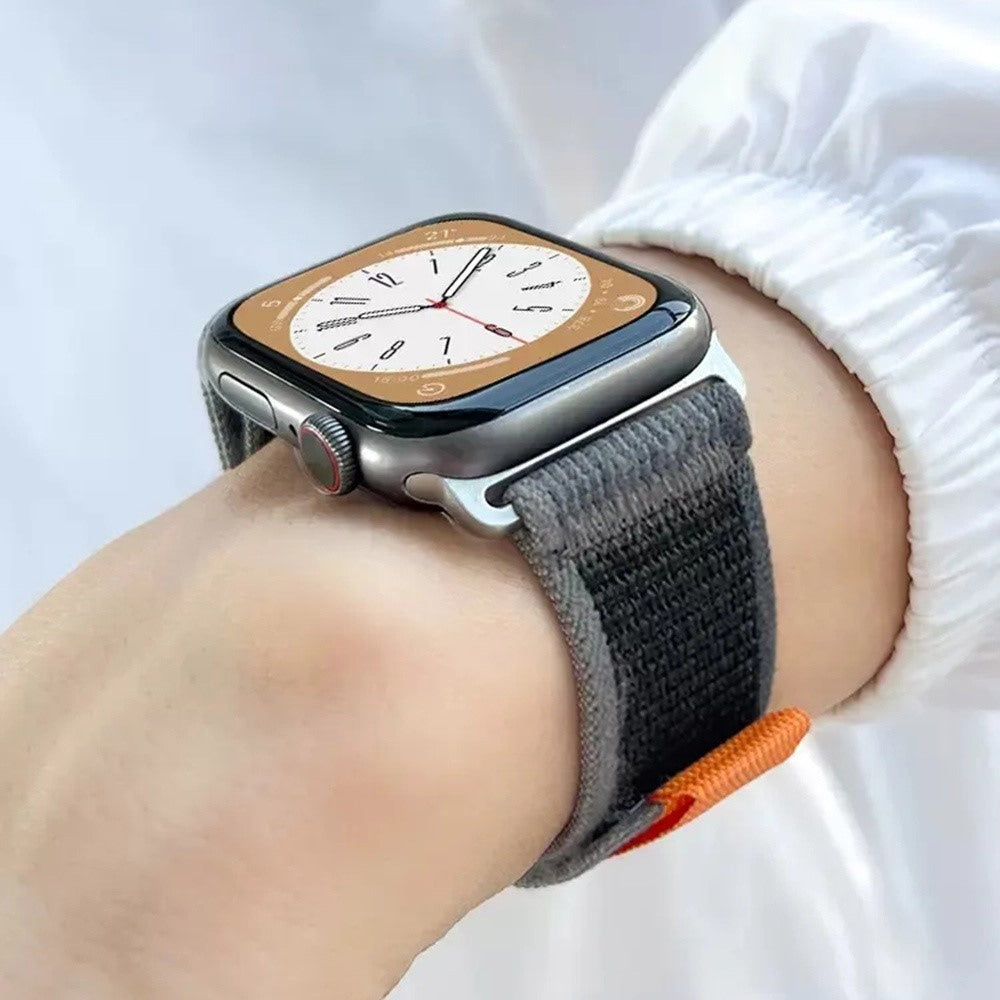 Meget Hårdfør Metal Og Nylon Universal Rem passer til Apple Smartwatch - Sølv#serie_5