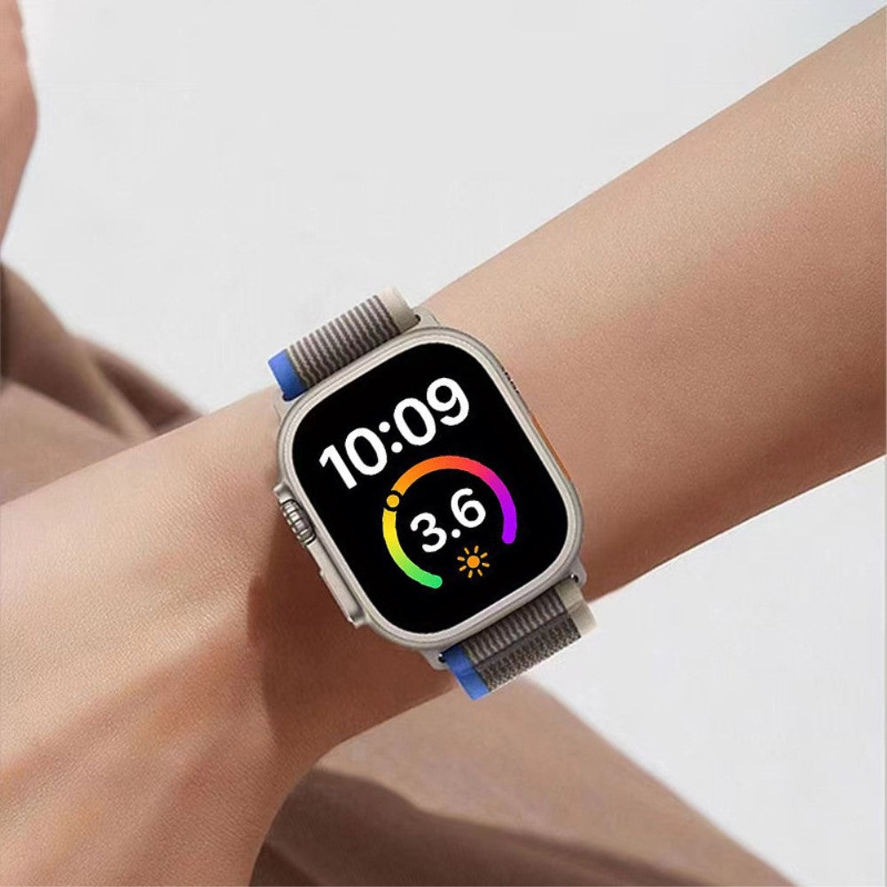 Meget Hårdfør Metal Og Nylon Universal Rem passer til Apple Smartwatch - Sølv#serie_15