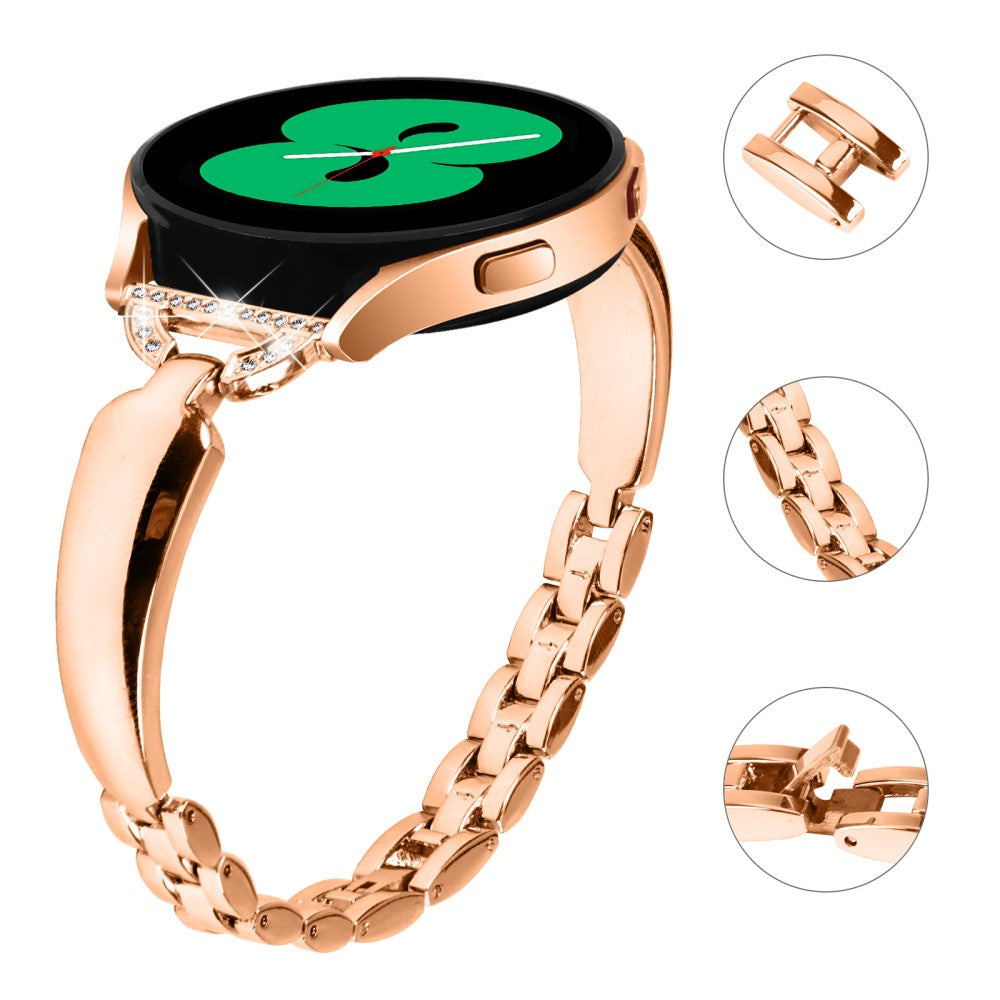 Super Nydelig Metal Og Rhinsten Universal Rem passer til Smartwatch - Pink#serie_3