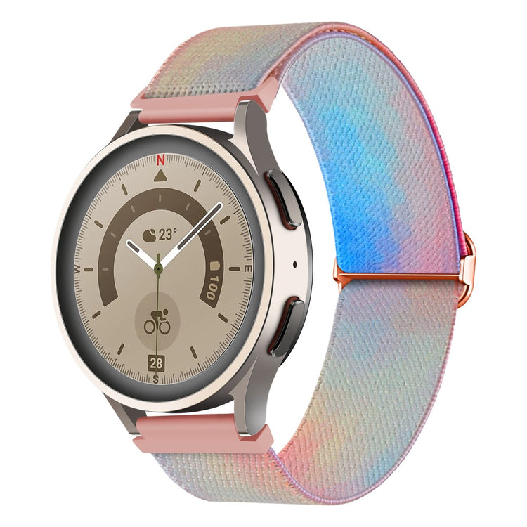 Super Godt Metal Og Nylon Universal Rem passer til Smartwatch - Pink#serie_3