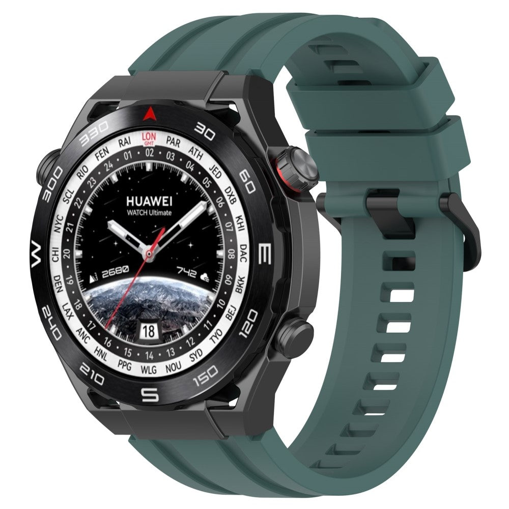 Superflot Metal Og Silikone Universal Rem passer til Smartwatch - Grøn#serie_7