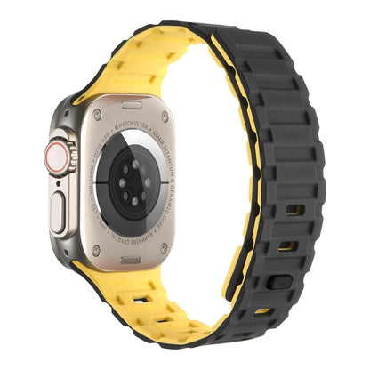 Meget Pænt Metal Og Silikone Universal Rem passer til Apple Smartwatch - Gul#serie_6