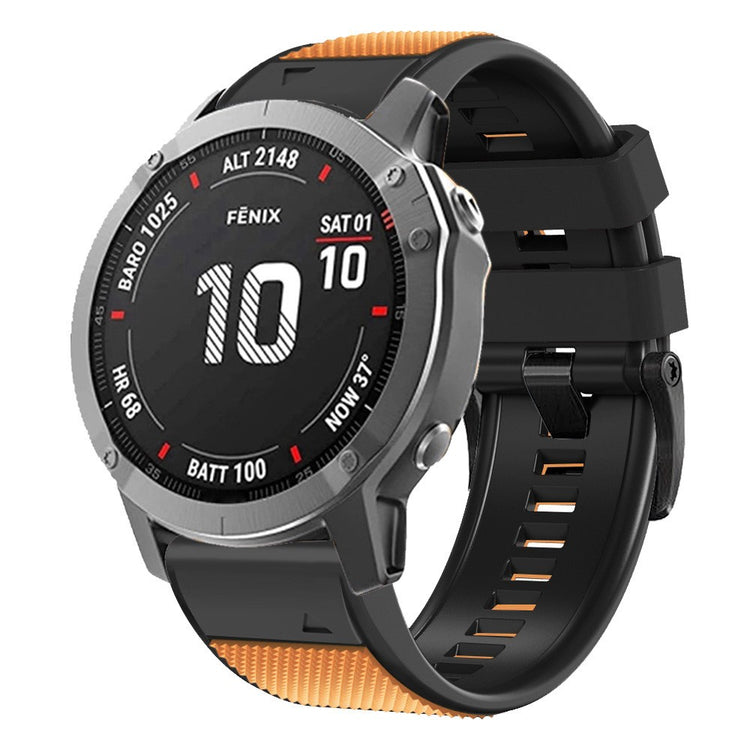 Meget Cool Metal Og Silikone Universal Rem passer til Smartwatch - Orange#serie_3