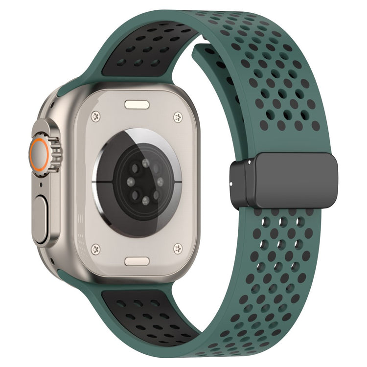 Sejt Silikone Universal Rem passer til Apple Smartwatch - Grøn#serie_5