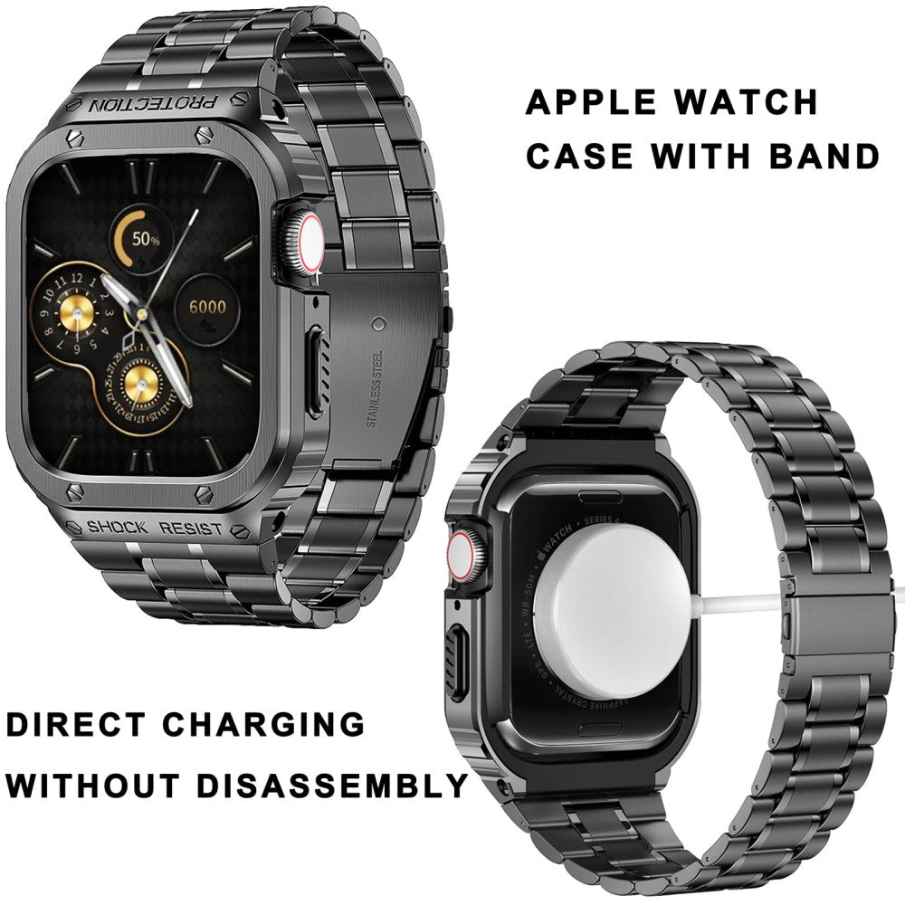 Mega Sejt Metal Universal Rem passer til Apple Smartwatch - Sølv#serie_3