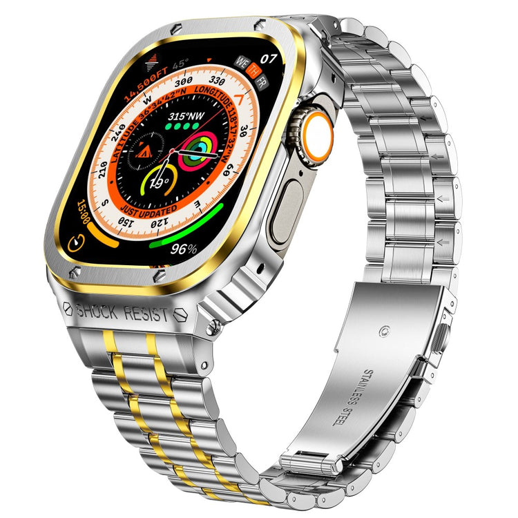 Mega Sejt Metal Universal Rem passer til Apple Smartwatch - Sølv#serie_5