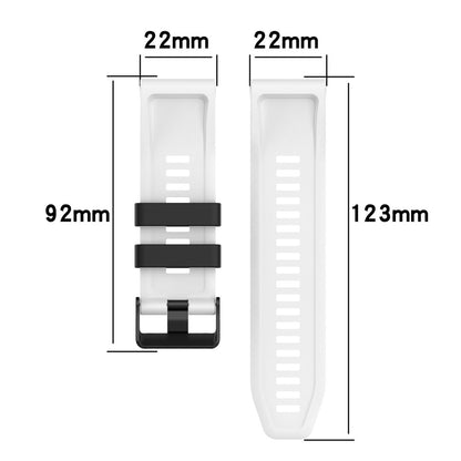 Garmin Fenix 7X Pro Watch Bands Horizontal Stripes Silicone Dual-color Strap - Black / Blue#serie_6