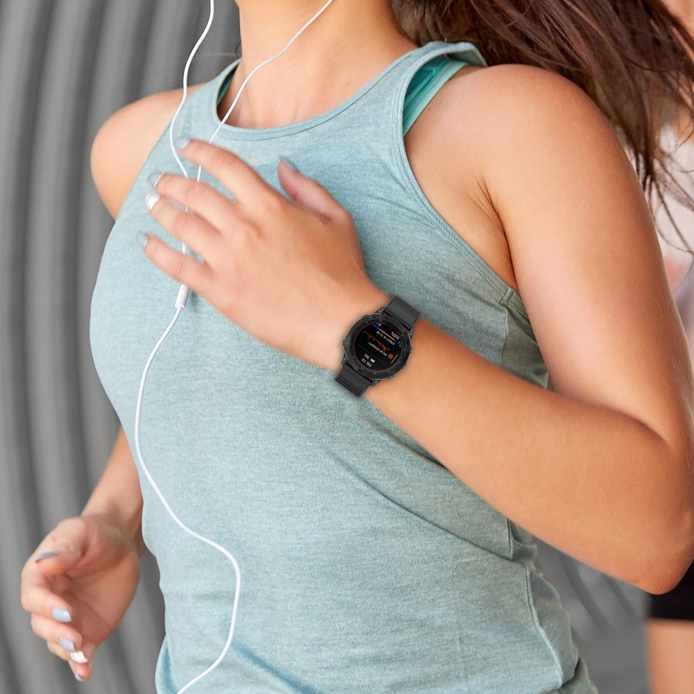 Super Nydelig Silikone Universal Rem passer til Smartwatch - Rød#serie_8