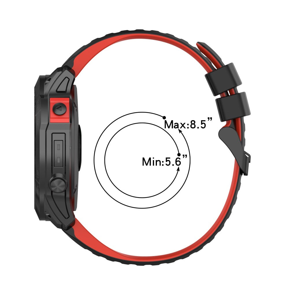 Solid Silikone Universal Rem passer til Garmin Smartwatch - Sølv#serie_5