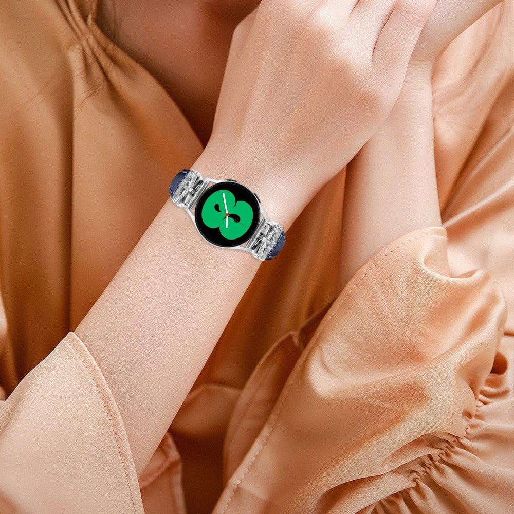 Meget Smuk Kunstlæder Universal Rem passer til Samsung Smartwatch - Blå#serie_3