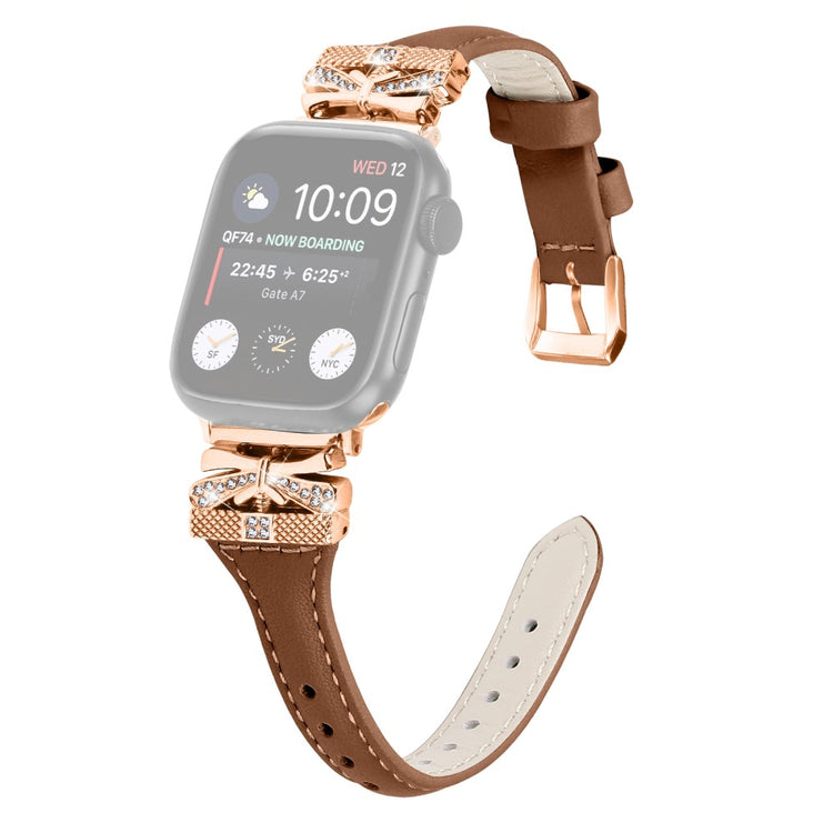 Stilfuld Kunstlæder Universal Rem passer til Apple Smartwatch - Brun#serie_2