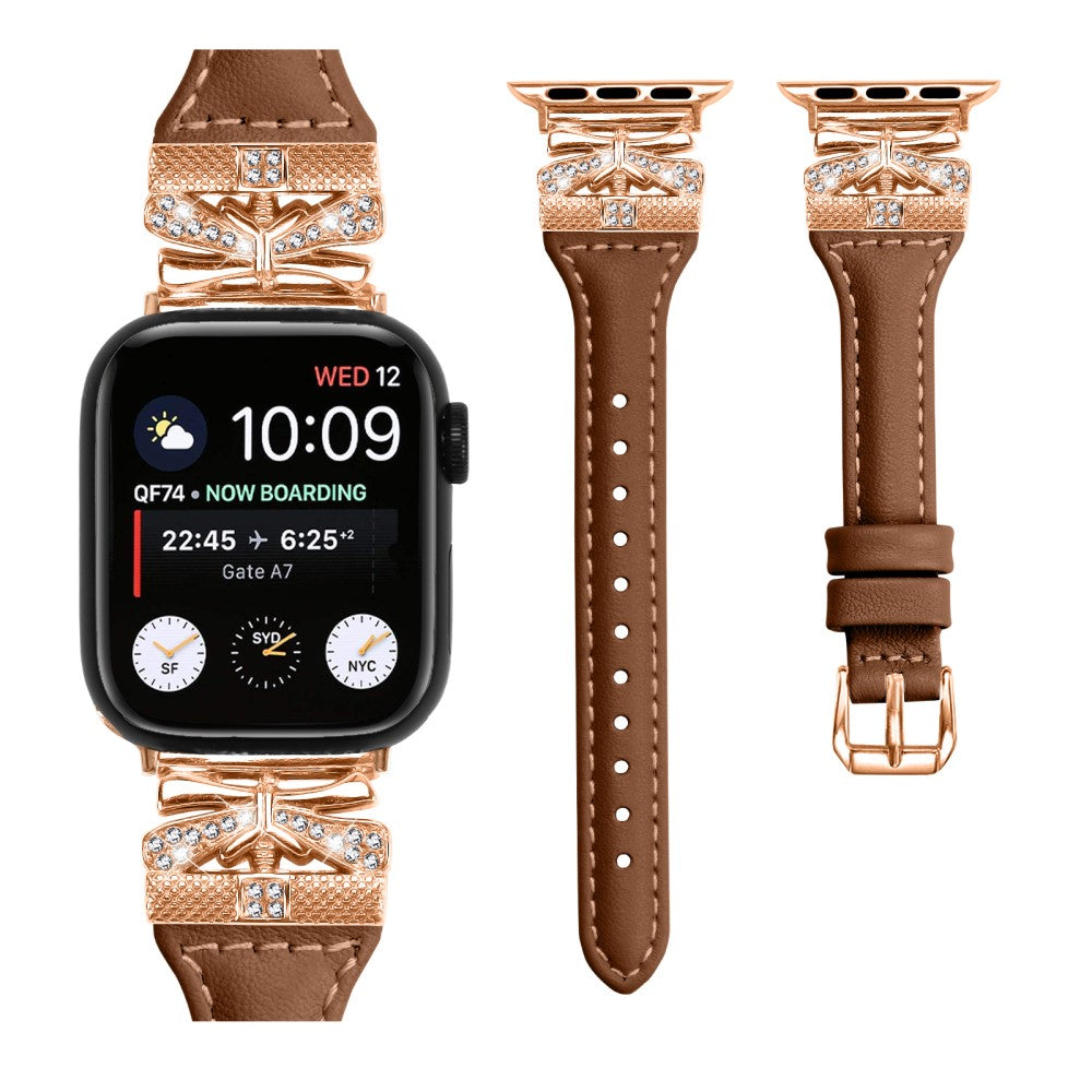 Stilfuld Kunstlæder Universal Rem passer til Apple Smartwatch - Brun#serie_2