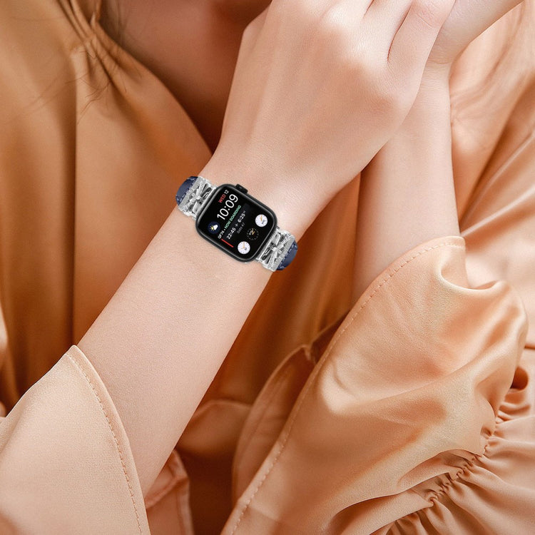 Fint Kunstlæder Universal Rem passer til Apple Smartwatch - Blå#serie_3