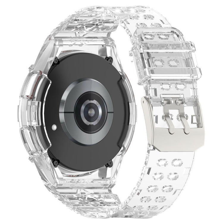 Fed Silikone Rem passer til Samsung Galaxy Watch 6 Classic (43mm) - Gennemsigtig#serie_2