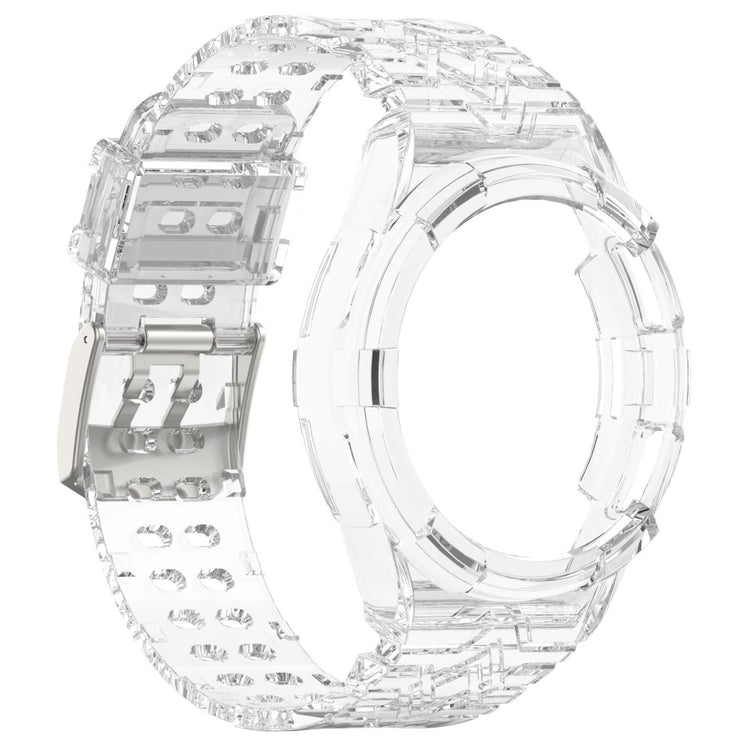 Fed Silikone Rem passer til Samsung Galaxy Watch 6 Classic (43mm) - Gennemsigtig#serie_2